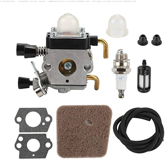 Geschikt voor C1Q - S97 Carburateur Kit - Stihl HS45 FS38 FS45 FS46 FS8 - Met Luchtfilterdeksel van Merkloos	