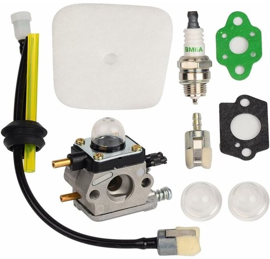 Geschikt voor C1U-K54A carburateur met luchtfilterpakking compatibel met Echo 2-takt Mantis Tiller 7222 7222E 7222M 7225 7230 7234 7240 7920 7924