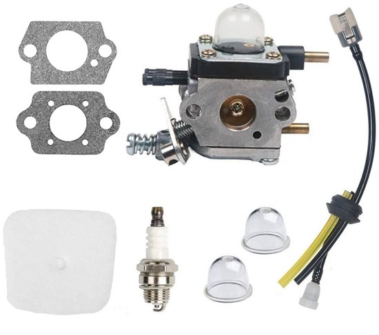 Geschikt voor C1U-K54A Carburateur voor Mantis 2-takt 7222 7222E 7222M 7225 7230 7234 7240 7920 7924 Tiller, voor Echo TC-210 HC-1500, met luchtfilterpakkingen en bougie van HURI