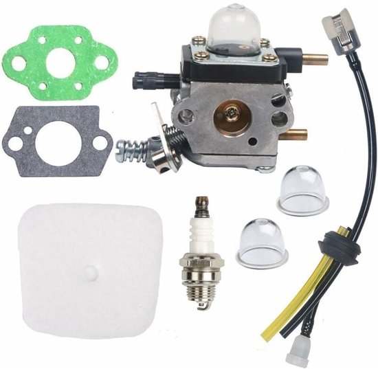 Geschikt voor C1U-K54A carburateurset met luchtfilter en bougie - voor Mantis 7222 7222E 7222M 7225 7230 7234 7240 7920 7924 2-takt cultivator/frees van Poweka