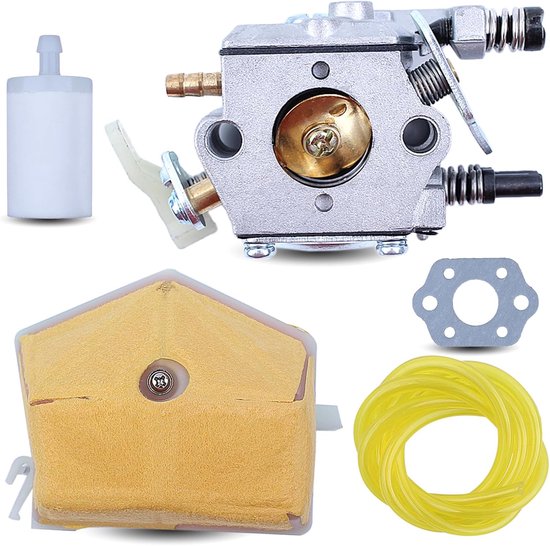 Geschikt voor Carburateur-afstelset voor Husqvarna 55 51 Rancher Walbro WT-170-1 WT-170 kettingzaag met luchtfilter en brandstoffilterleidingpakking, vervangende onderdelen voor 503281504 van BingYELH Suggestions