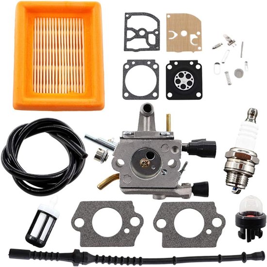 Geschikt voor Carburateur en membraan voor STIHL FS120 FS120R FS200 FS020 FS202 FS200R TS200 FS250 trimmer FS300 FS350 FS250R Bosmaaier Vervangen 4134 120 0653 4134 141 0300 41344001301 van Stihl