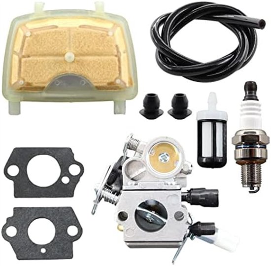 Geschikt voor Carburateur met brandstofleiding revisieset voor MS171 MS181 MS201 MS211 MS 181 171 211 Zama C1Q-S123C C1Q-S119C C1Q-S269 kettingzaag met luchtfilter 1139 120 16020 van Merkloos	