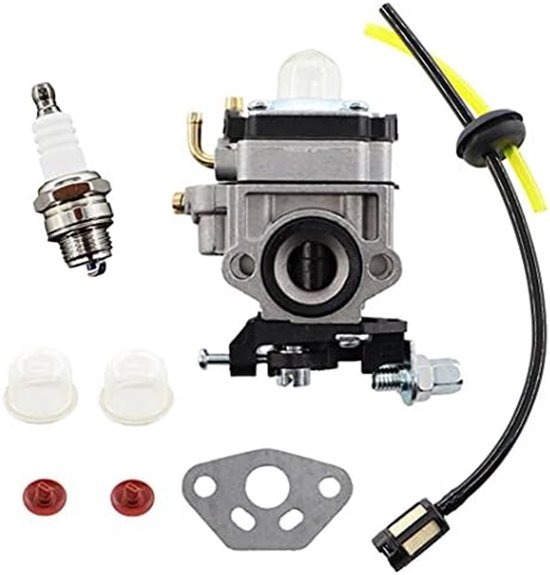 Geschikt voor Carburateur met brandstofslang brandstoffilter voor 23ccm 25ccm 26ccm Einhell AL-KO Atika Fuxtec Güde Hecht Timbertech red fox bosmaaier heggenschaar van Merkloos	