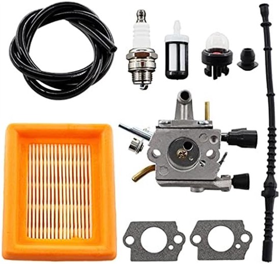 Geschikt voor Carburateur met luchtfilter, bougie, brandstofleiding voor Stihl FS120 FS200 FS250 FS300 FS350 HT250 bosmaaier Zama C1Q-S162 van Stihl