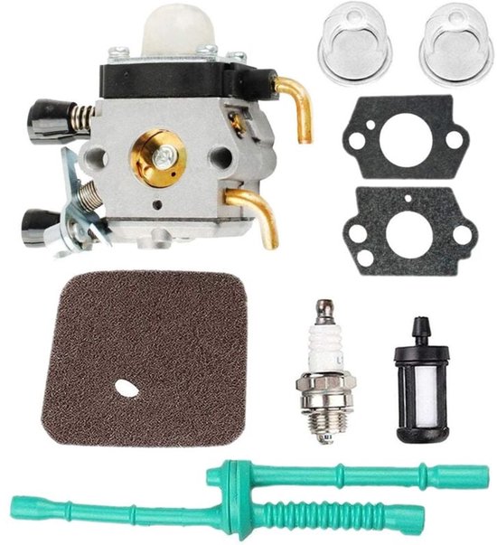 Geschikt voor Carburateur met luchtfilter en brandstofslang voor Stihl FS55 FS38 FS45 FS46 FS55C FC55 FS74 FS75 FS76 FS80 KM85 bosmaaier van HURI