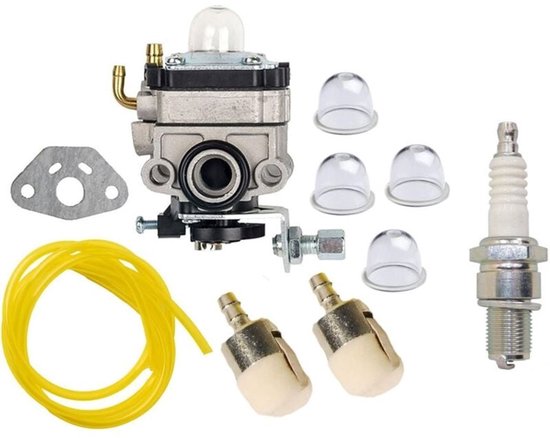 Geschikt voor Carburateurset met primerbol en brandstoffilter, compatibel met Honda GX22 GX31 FG100 Mantis-frees, trimmer, strimmer en kantenmaaier van Poweka