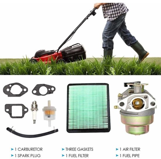 Geschikt voor Carburateurset voor grasmaaier Honda GCV135 GCV160 GC135 GC160 HRB216 HRT216 Carburateur Grastrimmer Vervangende Pats met Luchtfilter en Brandstoffilter van Merkloos	