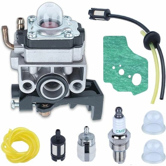 Geschikt voor Carburateurset voor Honda GX25 GX35 FG110 HHT35 HHT25-motor, carburateur + pakking + filter + brandstofleiding + luchtfilter + bougie + lamp 9 in 1 vervangende onderdelen van Outbit