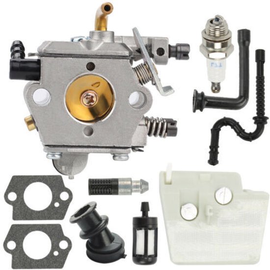 Geschikt voor Carburateurset voor Stihl 024 026 MS240 MS260 024AV 024S Walbro WT-194 kettingzaag luchtfilter inlaatspruitstuk vervangt 11211200611 van Merkloos	