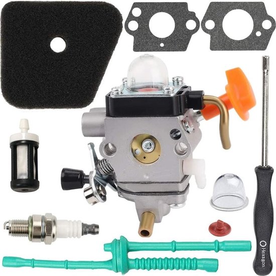 Geschikt voor Carburateurset voor STIHL FS 87 FS90 FS100 FS110 FS130 HL90 HL95 HL100 HT100 HT101 KM90 KM100 KM110 SP90 Grastrimmer, C1Q-S174 Carburateur Vervangt 4180 120 0604 4180 120 0611 van REYZHQ