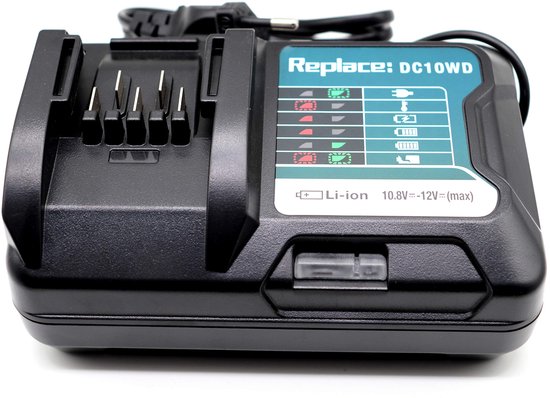 Geschikt voor DC10WD DC10SB DC10WC 12V 10,8V lader, compatibel met Makita 12V accu BL1021B BL1041B BL1015 BL1016 197396-9 BL1040B BL1040 197406-2 van Cellonic