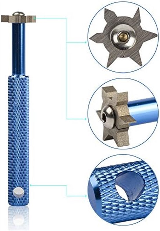 Geschikt voor Filter Golfclub Groef Slijper met 6 Koppen - Slijp- en Reinigingsgereedschap van Xintan Tiger