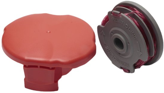 Geschikt voor Flymo-grasmaaiers: FLY021 & 513937190 Spoelen en FLY060 Kap - Accessoireset voor grasmaaiers (3 spoelen + 1 kap)