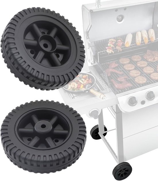 Geschikt voor G206-0025-W1 6 inch grillwiel vervangende onderdelen voor Charbroil 463377319 463620415 463720114 463720113 463611212 Thermos 461630509 461670719 4617711192 BBQ wielpakket grillaccessoires van Unicook