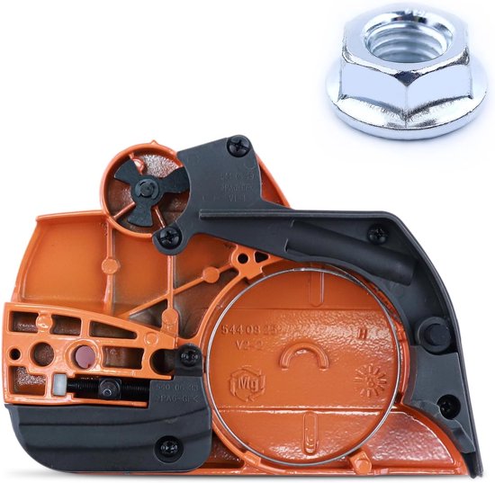 Geschikt voor Kettingremmontage Koppelingsdeksel voor Husqvarna 445 450 kettingzaag 445 450 Koppelingsdeksel met zaagbladmoeren Vervangende onderdelen Vervangt 544097902 544097901 van Merkloos	