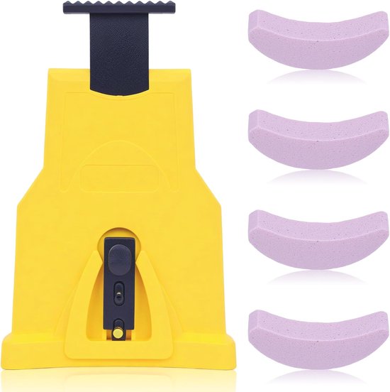 Geschikt voor Kettingzaag tanden slijper Universele kettingzaag slijper Draagbare kettingzaag tanden slijper Draagbare snelle slijpsteen Slijpgereedschap voor 14/16/18/20 inch enkel of dubbel gat kettingzaagstang van Merkloos	