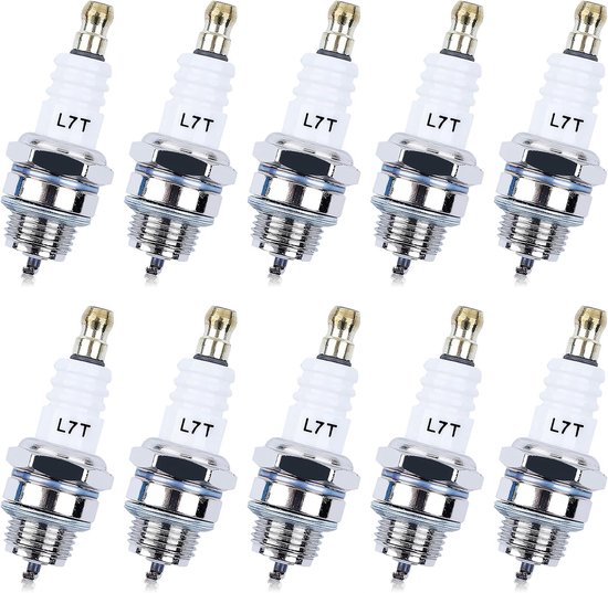 Geschikt voor L7T-bougie voor NGK BPMR7A - 10-pack bougies voor Champion CJ8 RCJ6Y RCJ7Y Meer Adofol-bougies voor Stihl 017 018 MS170 MS180 MS290 MS310 MS390 029 039 2-takt kettingzaag van Adofol
