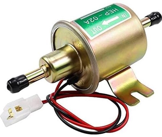 Geschikt voor Litensh Universele Elektrische Brandstofpomp, Drukgas Diesel Inline Lagedruk Metalen Pompmodule Inline Boutbevestigingsdraad voor Benzine en Diesel HEP-02A (Goud) van Litensh