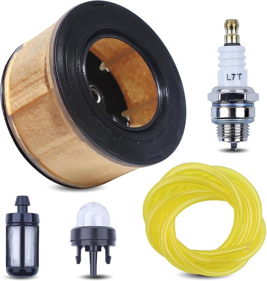 Geschikt voor Luchtfilter-afstellingsset voor Stihl MS261 MS271 MS291 MS311 kettingzaag Luchtfilter + Bougie + Brandstoffilter + Brandstofleiding + Zaagbladmoer Vervangende onderdelen Vervangen 1141 120 1600 van Merkloos	