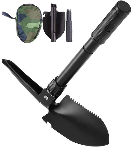 Geschikt voor Multifunctionele opvouwbare schep van militair staal: het onmisbare gereedschap voor uw buitenactiviteiten, tuinieren, kamperen en wandelen! van Merkloos	