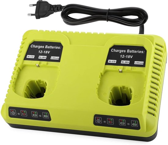 Geschikt voor P117 Lader voor Ryobi 18V One+ Accu P108 P107 P104 P105 P102 P103 P117 P118 voor Ryobi Li-Ion/Ni-MH/Ni-CD Acculader van RYOBI