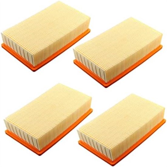 Geschikt voor Set van 4 filters voor Hilti VC 20 U VC 40 U UM (LF 4) Karcher NT25 NT35 NT45 stofzuiger Vlakke luchtfilter lamellenfilter\\/vloerstofzuiger\\/wasstofzuiger\\/robotstofzuiger van Poweka