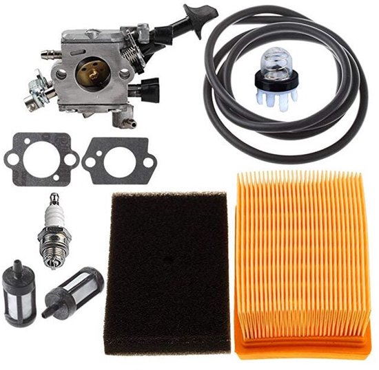 Geschikt voor Stihl BR350 BR430 BR450 carburateurset - met luchtfilter, oliefilter en bougie van Merkloos	