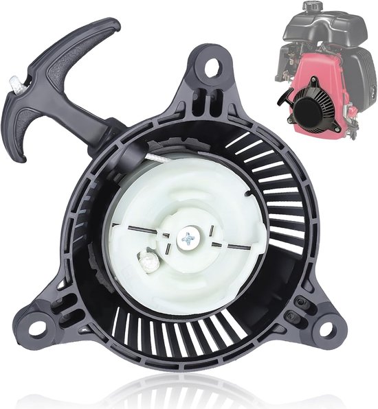 Geschikt voor Terugslagstarter 28400-ZM7-003 - Terugslagstarter past op Honda GXH50 GXV50 WX15 4-taktmotor, grasmaaier, pitbike, buggy, benzinescooter, trekstarter, vervangen 28400-ZM7-003 van Merkloos	