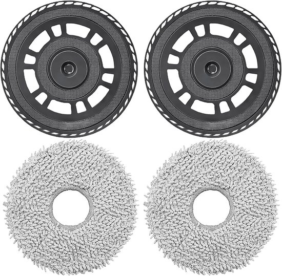 Geschikt voor Toepasbare dweildoeken met houderaccessoires voor Dreame L10s Pro Ultra Heat, X40 Ultra, X40 Master, L40 Ultra, L20 Ultra Robotstofzuiger, dweildoeken Vervangplaten Reserveonderdelen van Merkloos	