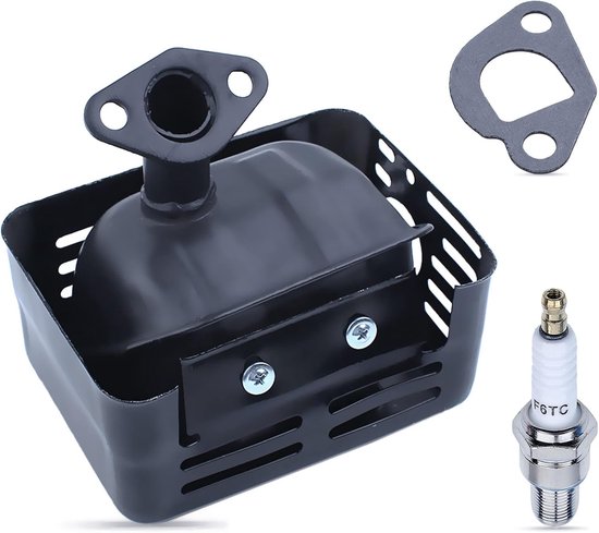 Geschikt voor Uitlaatdemper met uitlaatpijp voor Honda GX160 GX200 5,5 pk 6,5 pk motor, vervangende onderdelen voor tuingereedschap 18300-ZE1-900 van Merkloos	