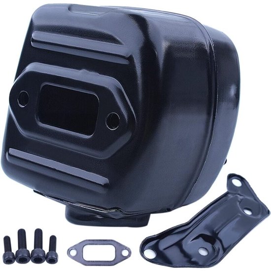 Geschikt voor Uitlaatdemperset voor Husqvarna 372XP 371 365 362 372 kettingzaagpakkingbeugel, demper, beugel, pakking, schroeven van HQRP