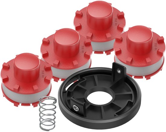 Geschikt voor Vervangende draadspoel, compatibel met Einhell GE-CT 36/30Li E, bosmaaieraccessoires, vervangt Einhell 3405096 vervangende spoelen. (4 vervangingsspoelen + 1 deksel) van Rhouyielin