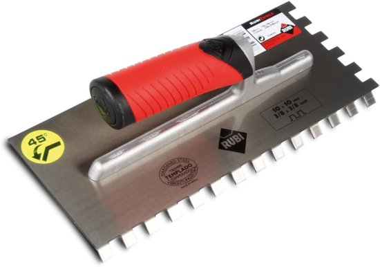 Getande Troffel - Mortel Applicator - Verbeterde Hechting - 45º Hoek Ontwerp - 28 cm Lengte - Meerkleurig van Merkloos	