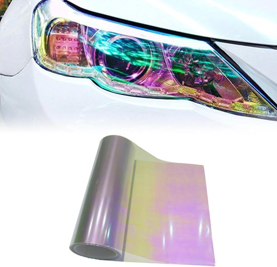 Getinte folie voor autolichten - mistlampen - koplampen - stickers - achterlichtfolie - autokoplampfolie - 30 x 120 cm - kleurrijke stijl van Carpoint