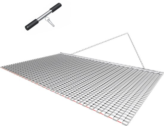 Getrokken Eg 1525x914 mm, Weide-Eg en Akker-Eg van Gegalvaniseerd Staal met Sleepketting, Geschikt voor ATV's, UTV's en Tractoren voor het Egaliseren van Grindwegen, Paden en Velden