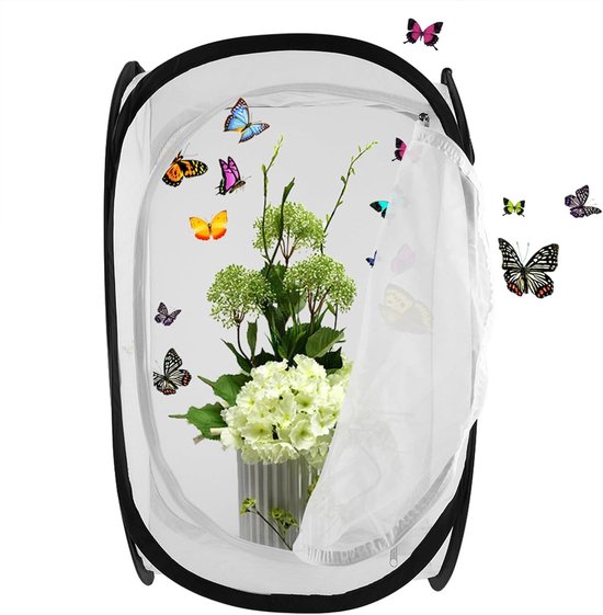 Geventileerde vlinderkooi voor in de tuin - duurzaam en draagbaar - opvouwbaar design