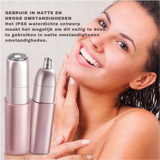 Gezichts- Neushaarverwijderaar Voor Vrouwen - 2-in-1 Pijnloos Elektrisch Gezichtsscheerapparaat En Neustrimmer - Oplaadbaar Ontharingsgereedschap Voor Gezicht - Neus - Oor - Perzikfuzz - Lippen En Kin van Bestope