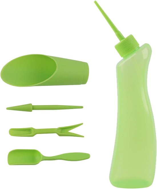 Gieter Set - Kleine Gieters - Vetplant Verzorging - Met Tuingereedschap - 500 ml - Groen