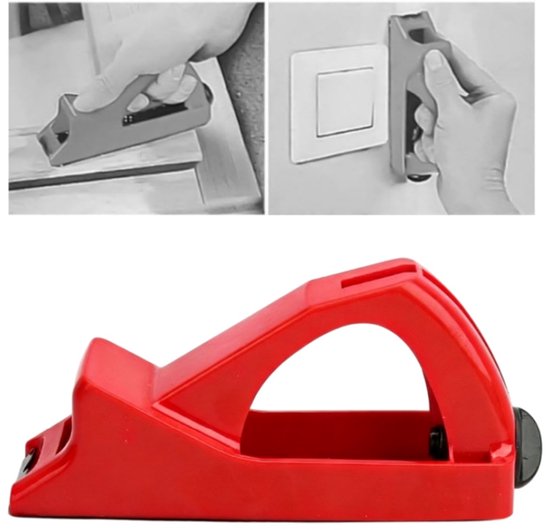 Gipsplaatvijl - Compact en draagbaar - Schuimsnijmes - Keramiekafwerkingsmes - 15,4*4*7,5 cm - Geschikt voor het schaven van hout, houtlijm, plastic, zachte metalen, gipsplaat en andere knutselprojecten - Rood van Merkloos	