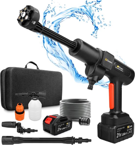 Gisam® Draadloze Hogedrukreiniger (Inclusief Accu) - Hogedrukreiniger Accu - Hogedrukreinigers - Hogedrukspuit - Accu Hogedrukreiniger - Draagbare Hogedrukreiniger van Gisam®