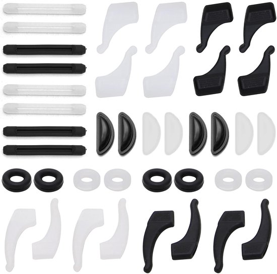 Glasses Holder Sets - 20 Pairs Non-Slip Adhesive Glass Nose Pads - Silicone Ear Hook Holder - Round Ear Grips van Merkloos	
