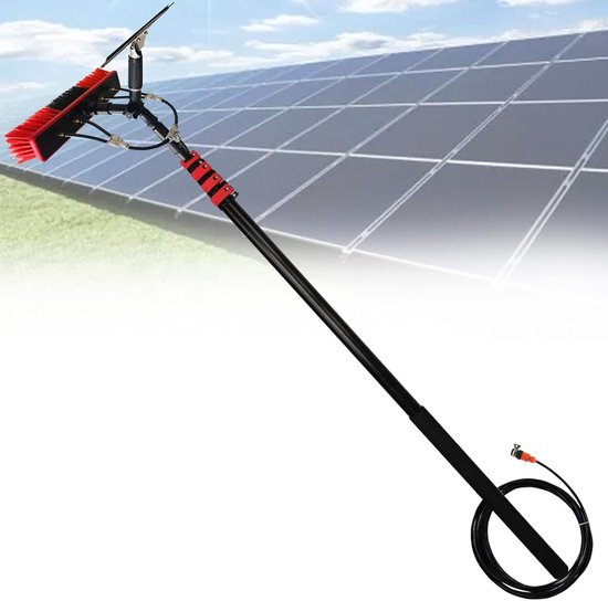 Glazenwasserset - Reinigingsgereedschap - Hoge oppervlakken reinigen - Lichtgewicht aluminium paal - 6 meter - Zilver