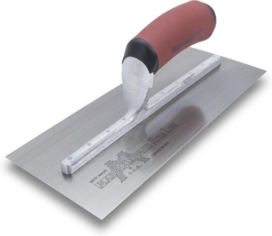 Glijmes met gebogen blad en DuraSoft handvat voor stucwerk en voegen van Merkloos	