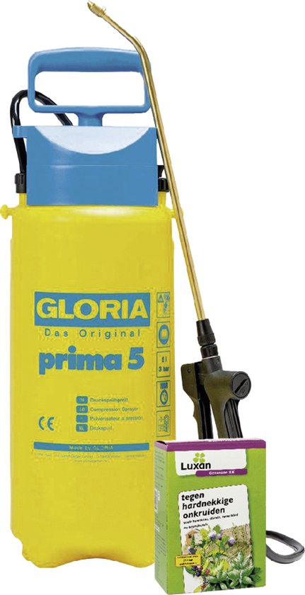 Gloria Drukspuit 5 Liter Met Genoxone - Hardnekkig Onkruid Bestrijden - Graszaadselect.nl van Merkloos	