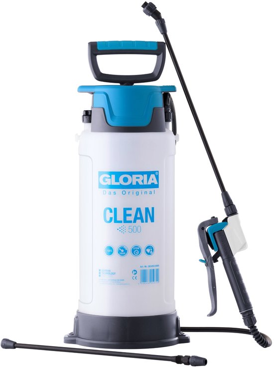 GLORIA Drukspuit CLEAN 500 | voor het verspreiden van zure en alkalische media | 5 liter inhoud van Merkloos	