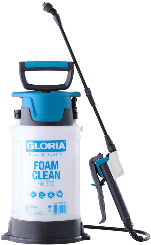 GLORIA Drukspuit FOAMCLEAN 300 - Drukspuit voor het aanbrengen van reinigingsschuim - Inhoud 3 liter