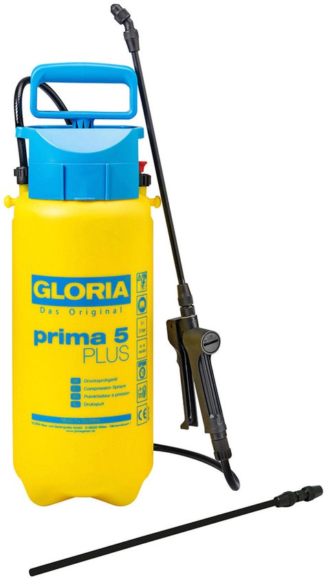 Gloria Drukspuit Prima 5 PLUS - Zuurbestendig - 5 Liter