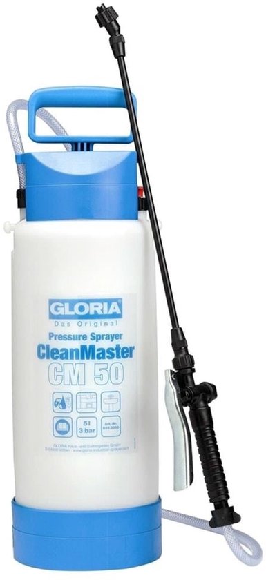 Gloria Haus und Garten 000620.0000 CleanMaster CM 50 Drukspuit 5 l van Merkloos	