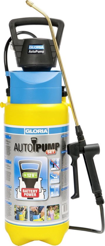 Gloria Haus und Garten 000910.0000 AutoPump Set Accu-druksproeier 5 l van Merkloos	